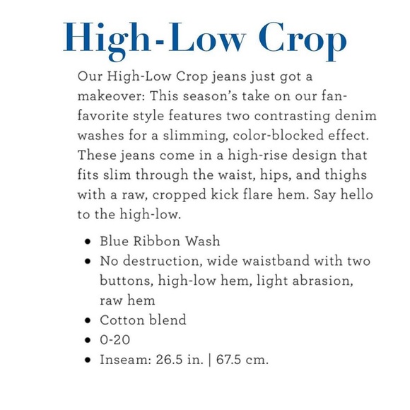High Low Crop Jeans - Picture 7 of 7